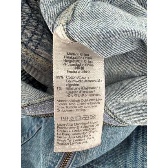 Madewell Smock Waist Denim Jumpsuit Pantsuit Overalls Zip up Blue Jeans Medium - Picture 7 of 12